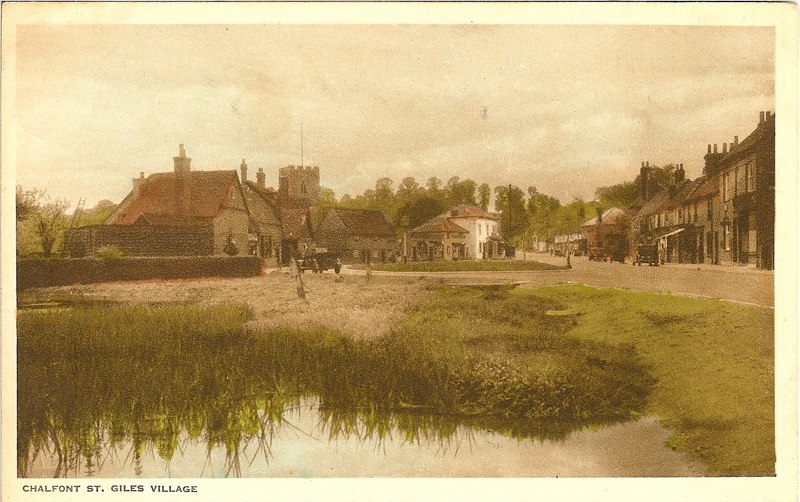 Chalfont St Giles, Buckinghamshire, postcard 1930s