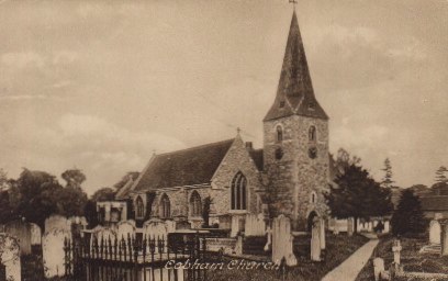 St Andrew’s Church, Cobham, Surrey – postcard